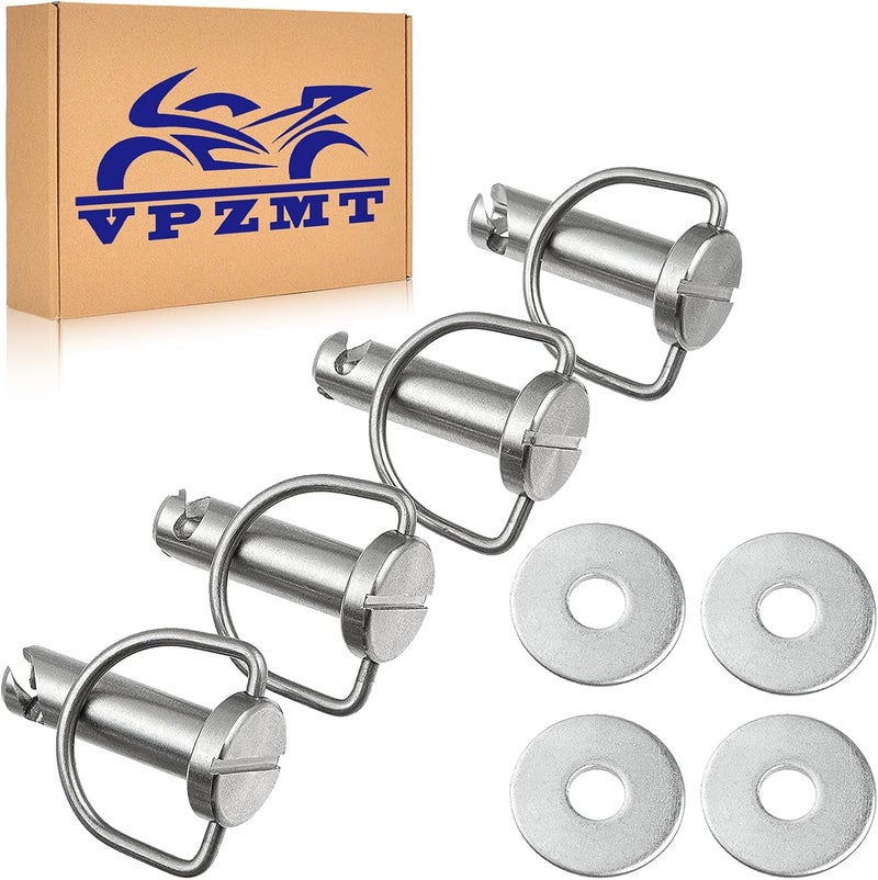 VPZMT Harley Fastener-1/4 Turn with Washers, Saddlebag Mounting Pin Bolts/Saddle Bag Fasteners Pins for Harley Touring, Softail, Road King, Electra Glide, Street Glide (Fastener-1/4 Turn with Washers) - Image 1